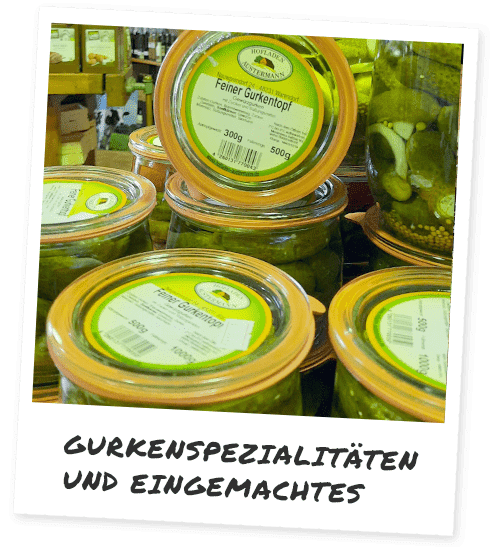 Nahaufnahme unserer Gurkenspezialitäten